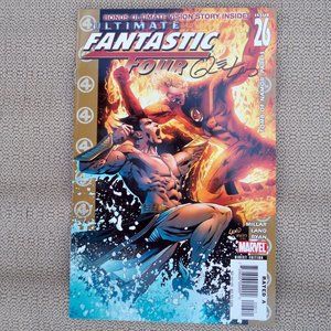 FANTASTIC FOUR ultimate fantastic four comic book signed by GREG LAND